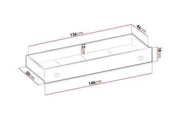 Rathmore Sengkiste 140 cm - Grå - Møbler - Stoler - Benk - Sengebenk