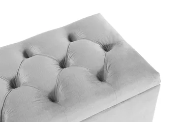 Royal Velvet Sengekiste Fløyel - Lysegrå - Møbler - Senger - Sengetilbehør - Oppbevaring til senger