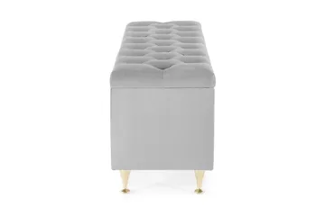 Royal Velvet Sengekiste Fløyel - Lysegrå - Møbler - Senger - Sengetilbehør - Oppbevaring til senger