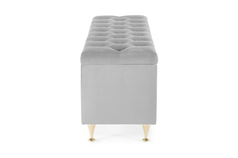 Royal Velvet Sengekiste Fløyel - Lysegrå - Møbler - Senger - Sengetilbehør - Oppbevaring til senger