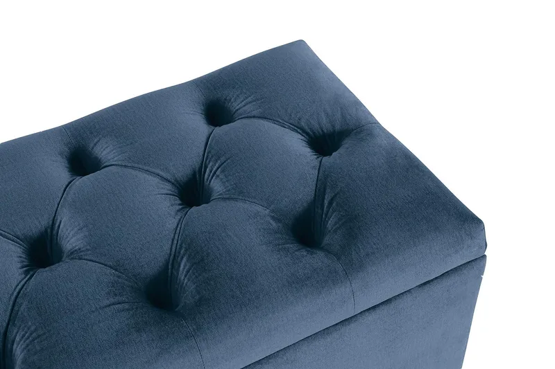 Royal Velvet Sengekiste Fløyel - Mørkeblå - Møbler - Senger - Sengetilbehør - Oppbevaring til senger