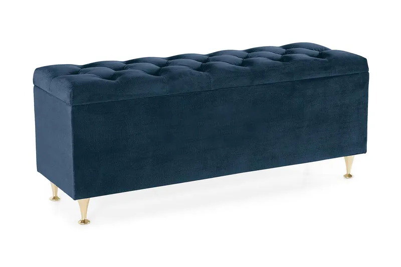 Royal Velvet Sengekiste Fløyel, Mørkeblå