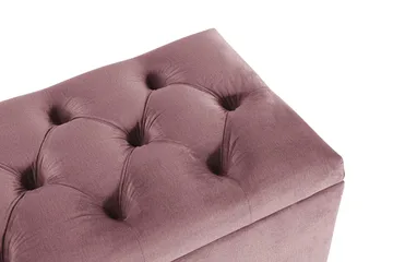 Royal Velvet Sengekiste Fløyel - Rosa - Møbler - Senger - Sengetilbehør - Oppbevaring til senger