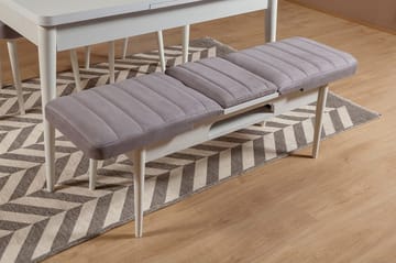 Shundrea Benk 51 cm - Hvit - Møbler - Stoler - Benk