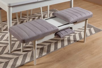 Shundrea Benk 51 cm - Hvit - Møbler - Stoler - Benk