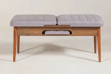 Shundrea Benk 51 cm - Valnøtt - Møbler - Stoler - Benk