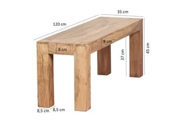 Sittebenk Luticia - Brun - Møbler - Stoler - Benk