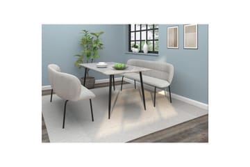 Spisebenk Casey Antrasitt - Antrasitt - Møbler - Stoler - Benk - Benk med ryggstøtte