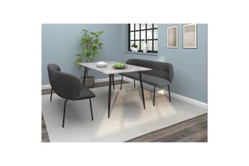 Spisebenk Casey Grå - Grå - Møbler - Stoler - Benk - Benk med ryggstøtte