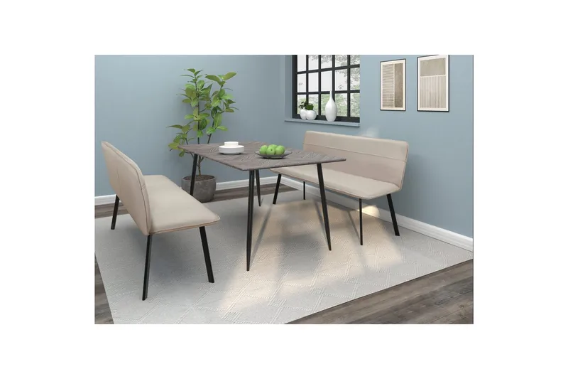 Spisebenk Taylor Krem - Krem - Møbler - Stoler - Benk - Benk med ryggstøtte