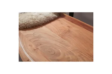 Spisestuebenk Wohnling Heltre tre kant med metallben landstil Med ryggstøtte, 180 cm - Med ryggstøtte, 180 cm - Møbler - Stoler - Benk - Benk med ryggstøtte