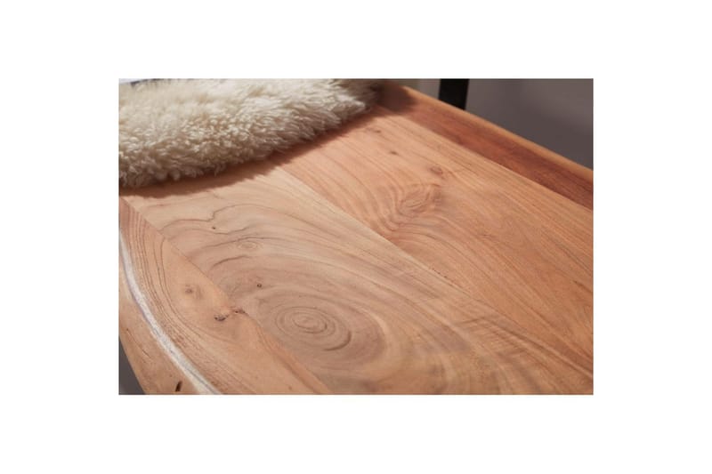 Spisestuebenk Wohnling Heltre tre kant med metallben landstil Med ryggstøtte, 180 cm - Med ryggstøtte, 180 cm - Møbler - Stoler - Benk - Benk med ryggstøtte