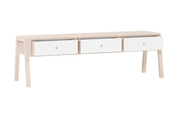 SPOT Benk med Oppbevaring Tre / Natur / Hvit - VOX - Møbler - Stoler - Benk - Sittebenk med oppbevaring