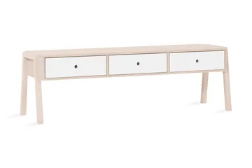 SPOT Benk med Oppbevaring Tre / Natur / Hvit - VOX - Møbler - Stoler - Benk - Sittebenk med oppbevaring