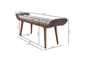 Timiothy Sittebenk - Grå - Møbler - Stoler - Benk