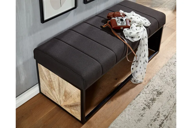 Tultered Sittebenk 105 cm - Svart - Møbler - Stoler - Benk