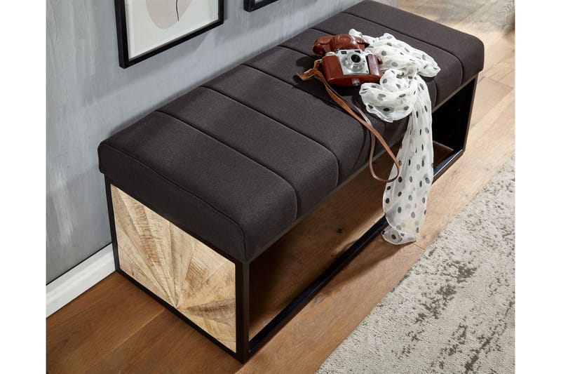 Tultered Sittebenk 105 cm - Svart - Møbler - Stoler - Benk