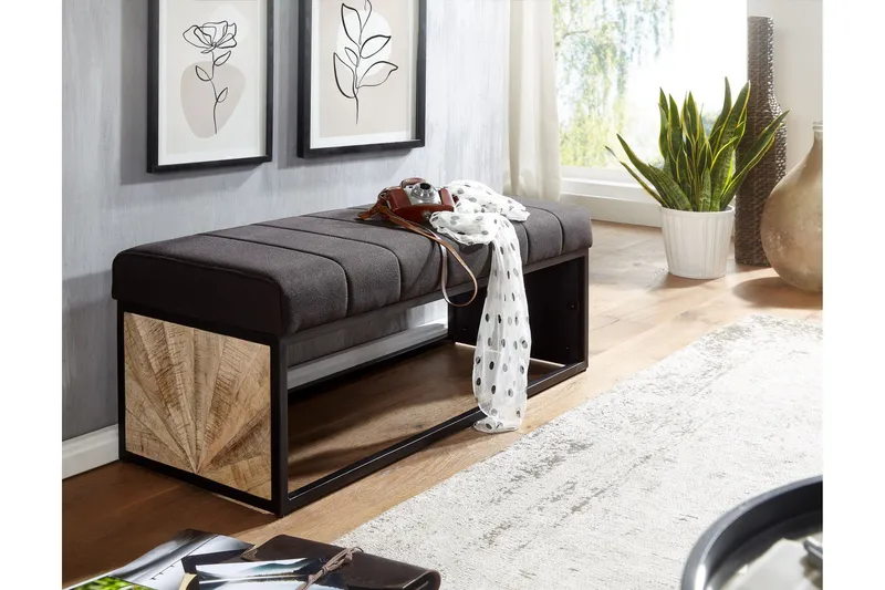 Tultered Sittebenk 105 cm - Svart - Møbler - Stoler - Benk