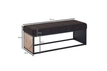Tultered Sittebenk 105 cm - Svart - Møbler - Stoler - Benk