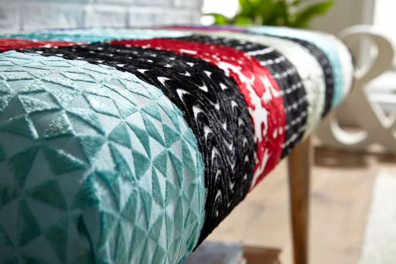 Tultered Sittebenk 117 cm - Flerfarget - Møbler - Stoler - Benk