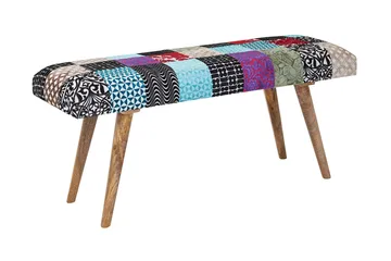 Tultered Sittebenk 117 cm - Flerfarget - Møbler - Stoler - Benk