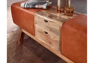 Tultered Sittebenk 120 cm - Brun - Møbler - Stoler - Benk - Sittebenk med oppbevaring