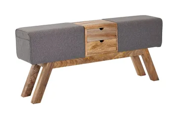 Tultered Sittebenk 120 cm - Brun - Møbler - Stoler - Benk - Sittebenk med oppbevaring