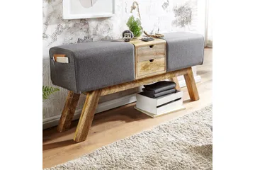 Tultered Sittebenk 120 cm - Brun - Møbler - Stoler - Benk - Sittebenk med oppbevaring