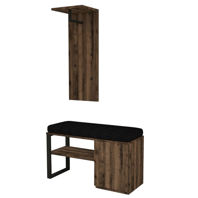 Uniqo Hallstativsett 35x90x35 cm, Antikk valnøtt