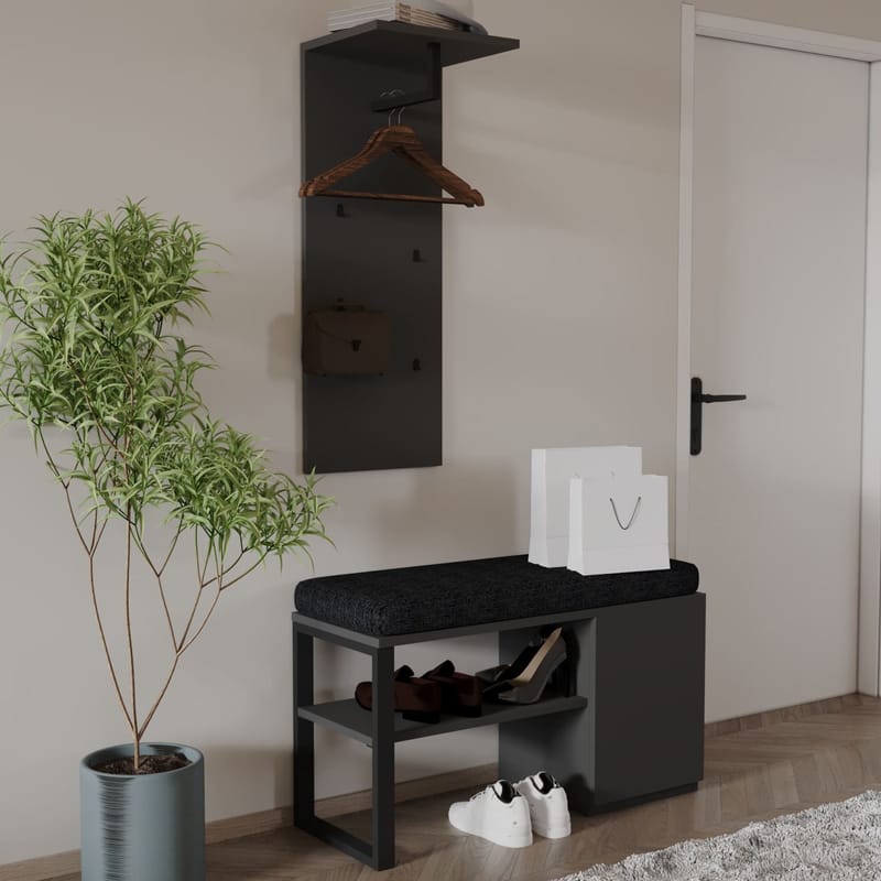 Uniqo Hallstativsett 35x90x35 cm - Antrasitt - Møbler - Stoler - Benk