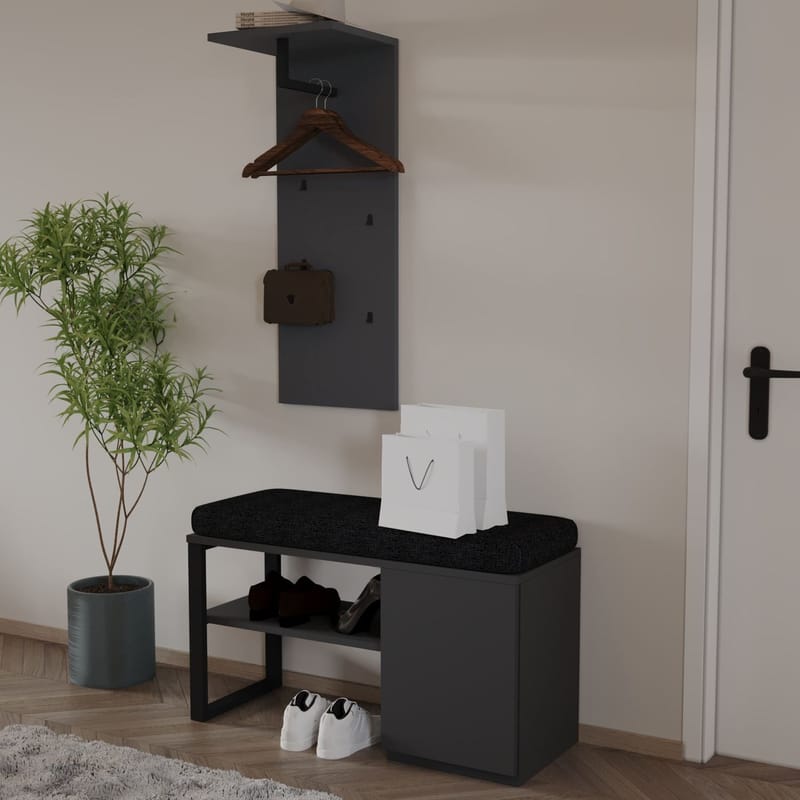 Uniqo Hallstativsett 35x90x35 cm - Antrasitt - Møbler - Stoler - Benk