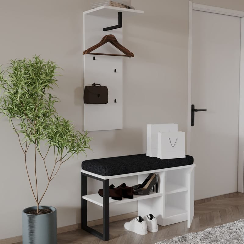 Uniqo Hallstativsett 35x90x35 cm - Hvit - Møbler - Stoler - Benk