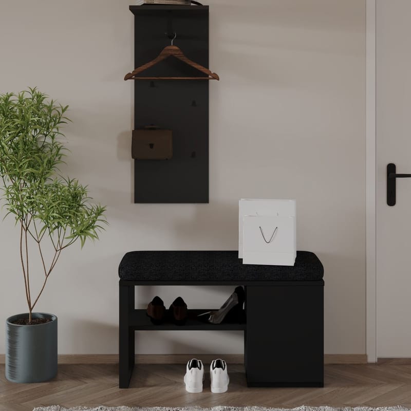 Uniqo Hallstativsett 35x90x35 cm - Svart - Møbler - Stoler - Benk
