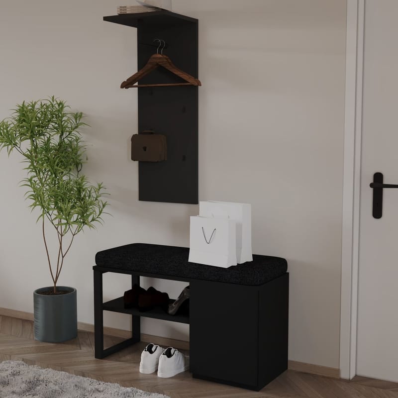 Uniqo Hallstativsett 35x90x35 cm - Svart - Møbler - Stoler - Benk