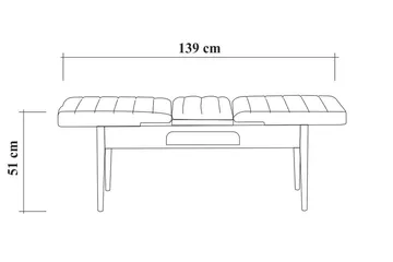 Valsot Sittebenk 110 cm - Brun - Møbler - Stoler - Benk