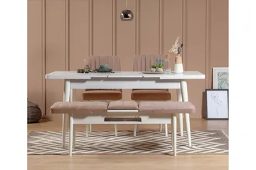 Valsot Sittebenk 110 cm - Hvit/Brun - Møbler - Stoler - Benk