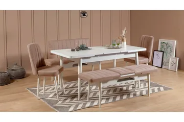 Valsot Sittebenk 110 cm - Hvit/Brun - Møbler - Stoler - Benk