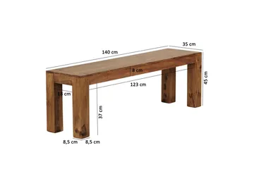 Volkmer Sittebenk - Brun - Møbler - Stoler - Benk