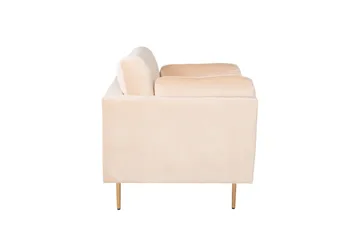 Bloom Fløyelslenestol - Beige - Møbler - Stoler - Lenestoler