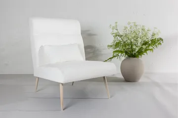 Venture Home Bloom Lenestol i Bouclé med Tiben Hvit - Møbler - Black ...