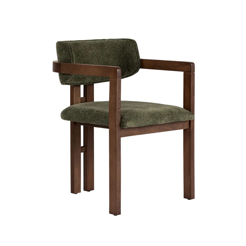 Bonavista Stol, grønn og mørk valnøtt