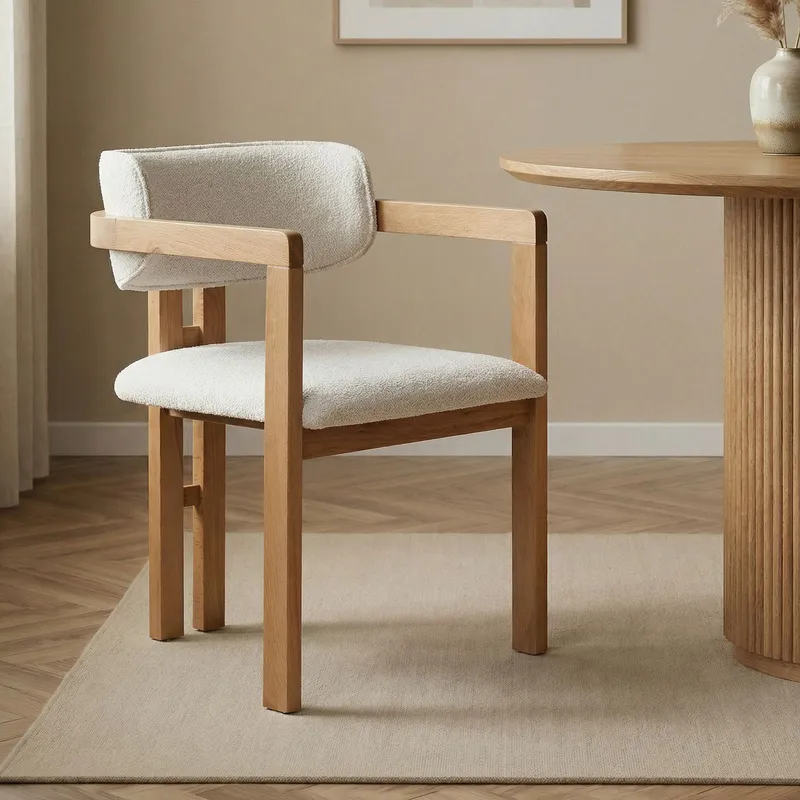 Bonavista Stol - hvit og eik - Møbler - Stoler - Spisestuestoler & kjøkkenstoler