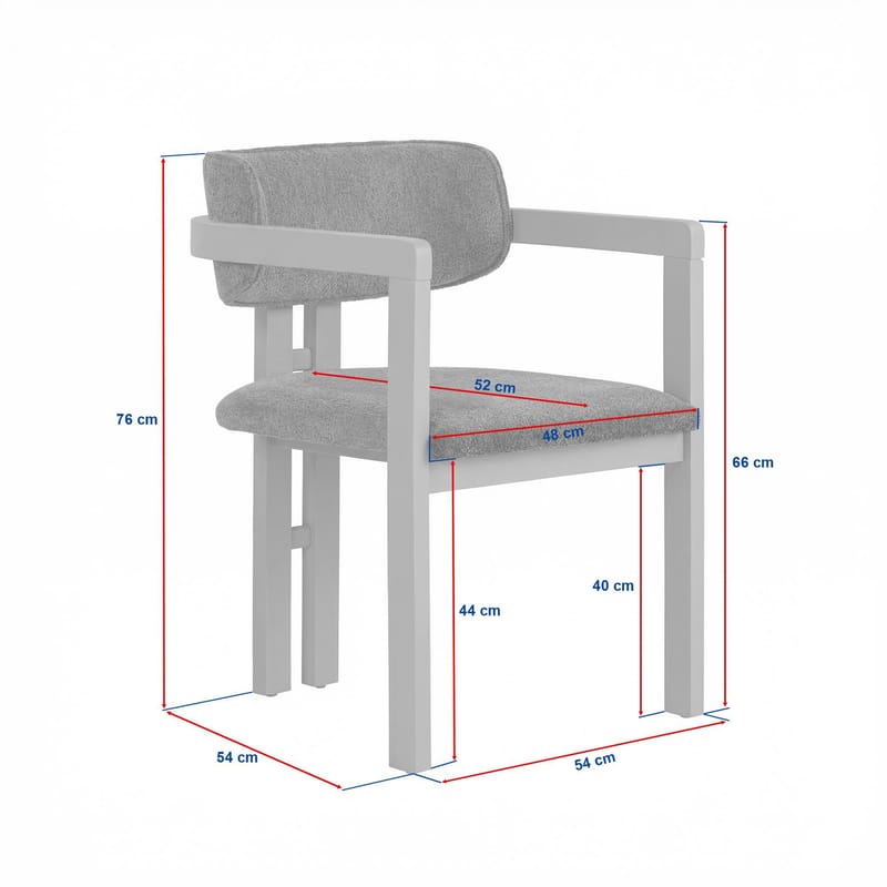 Bonavista Stol - hvit og eik - Møbler - Stoler - Spisestuestoler & kjøkkenstoler