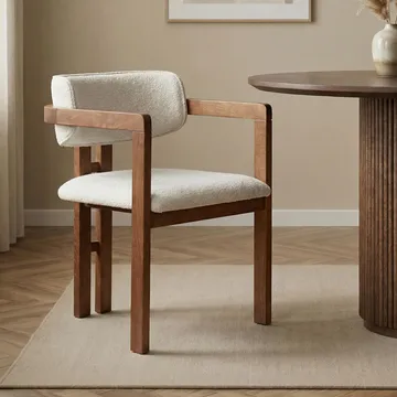 Bonavista Stol - hvit og valnøtt - Møbler - Stoler - Spisestuestoler & kjøkkenstoler