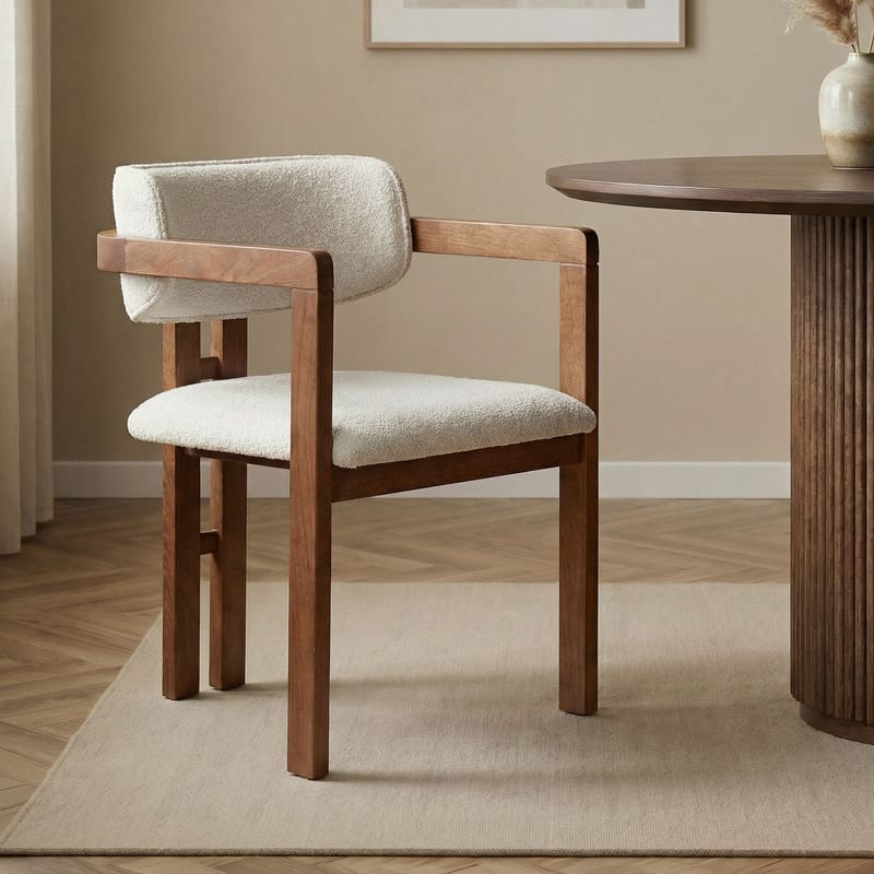 Bonavista Stol - hvit og valnøtt - Møbler - Stoler - Spisestuestoler & kjøkkenstoler