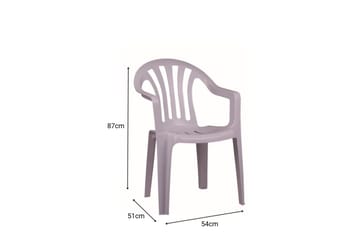 Brandiz Armstol - Hvit - Møbler - Stoler - Spisestuestoler & kjøkkenstoler