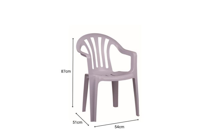 Brandiz Armstol - Hvit - Møbler - Stoler - Spisestuestoler & kjøkkenstoler