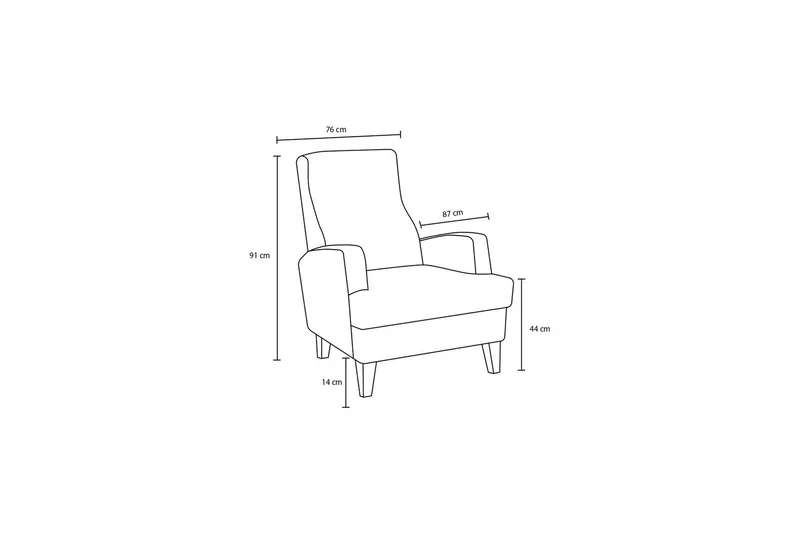 Brazil Lenestol - Krem - Møbler - Stoler - Lenestoler