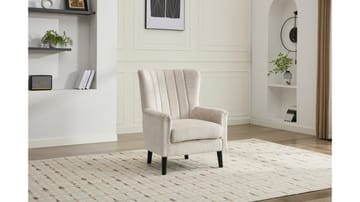 Brevalo lenestol i bouclé - Krem - Møbler - Stoler - Lenestoler