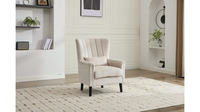 Brevalo lenestol i bouclé - Krem - Møbler - Stoler - Lenestoler